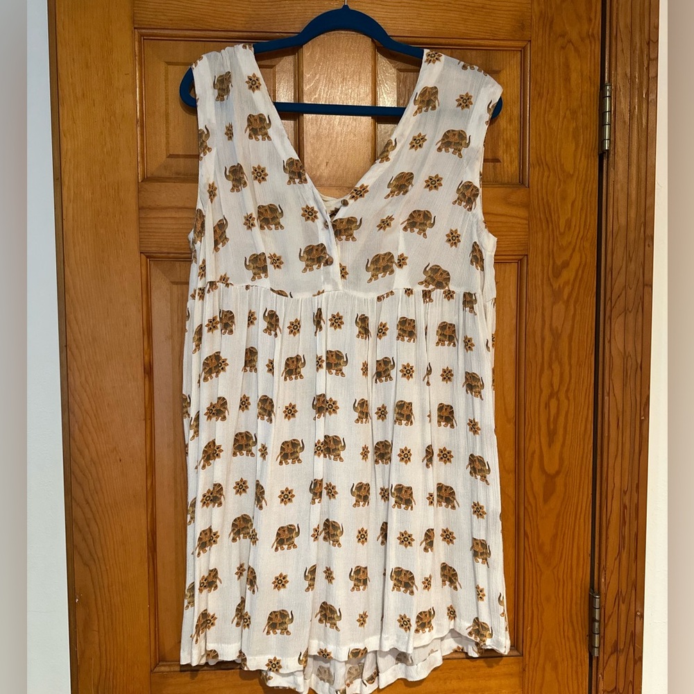 ASOS Elephant Print V-Neck Mini Dress